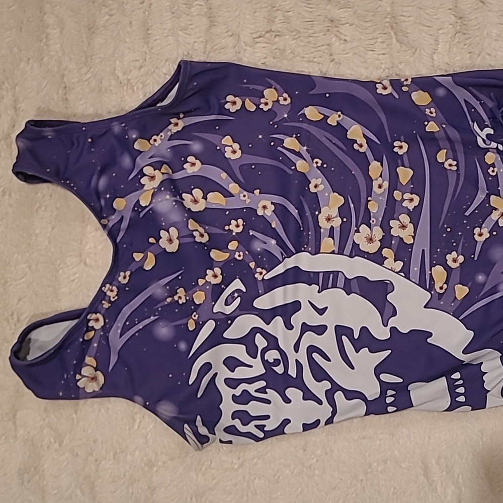 LSU womens gymnastics leotard